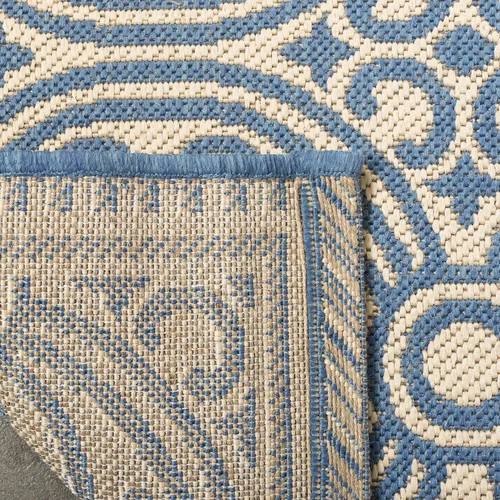 Vista 8 de SAFAVIEH Alfombra lavable para exteriores Linden Collection - 4 x 6 pies, aguamarina y crema, no desprende pelusa y fácil de limpiar, ideal