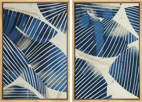 Vista 126 de Ashbrook - Set de arte de pared en lienzo enmarcado, tonos orgánicos de la tierra en beige y marrón con ilustraciones de trazos circulares, arte