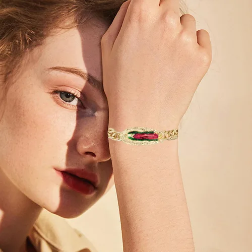 Vista 6 de GXLYFG Pulsera Virgen María de Acero Inoxidable Chapado en Oro de 24k Virgen De Guadalupe Colgante Joyería Mexicana Para Mujeres