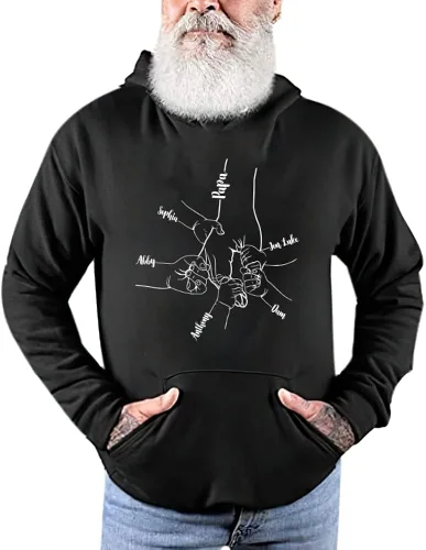 Vista 4 de Camisa personalizada para abuelo, papá, nietos con nombre, regalos personalizados para papá y papá, regalos para el día del padre, abuelo.