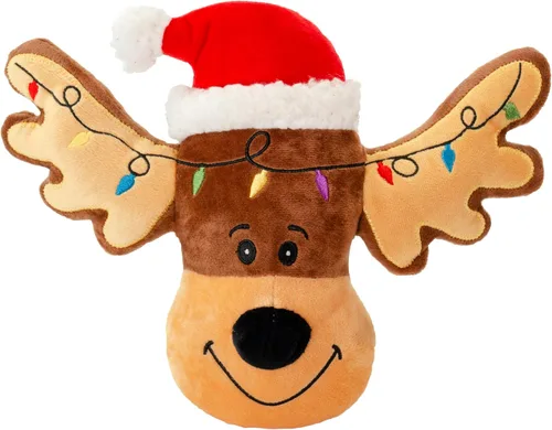 Vista 7 de Giftable World Juguete de peluche navideño para mascotas, divertido para diseños navideños con juguete masticable para perros