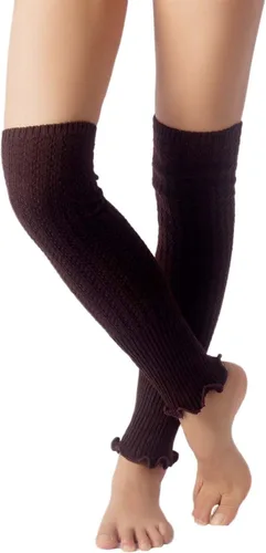 Vista 5 de iB-iP Disfraz de bailarina de ballet para mujer, diseño de aeróbicos, calentador de piernas elástico