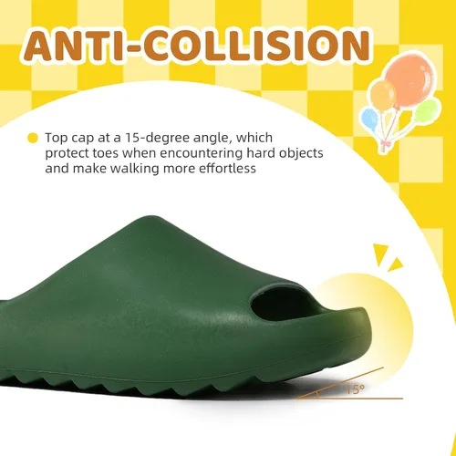 Vista 40 de Sandalias acolchadas para mujeres, hombres y niños, cómodas, antideslizantes, suaves, impermeables, para baño, ducha, sandalias acolchadas de suela