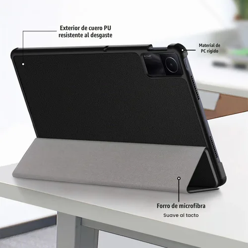 Vista 3 de Funda para Xiaomi Redmi Pad SE de 11 pulgadas, carcasa rígida con soporte delgado y parte trasera protectora para Redmi Pad SE 11 2023 con función