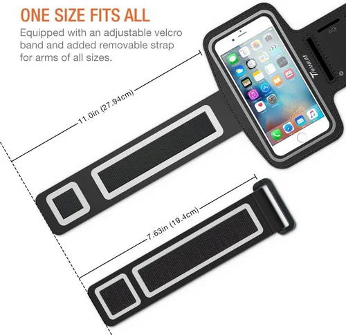 Vista 2 de Trianium Brazalete para teléfono grande: iPhone Xs Max XR iPhone X 8 7 6s Plus, LG G7 G6, Galaxy s9 s8, Note 9 8