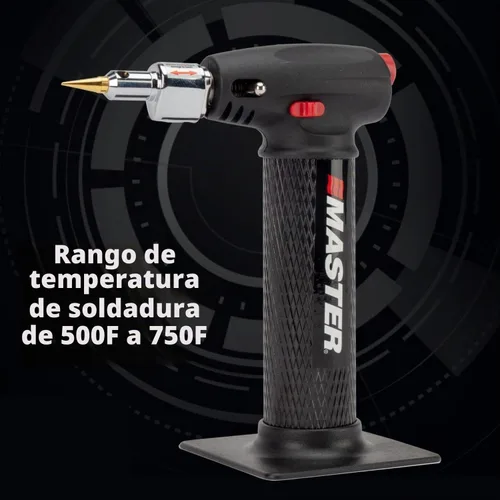 Vista 3 de Master Appliance MT-80K Kit de micro antorcha de butano [antorcha de butano, herramienta de calor sin llama, soldador y cuchillo caliente] de mano