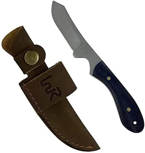 Vista 5 de WHISKEY BENT HAT CO. Sendero Caper 440 Cuchillo de hoja fija de acero inoxidable con funda de cuero (Arizonan)