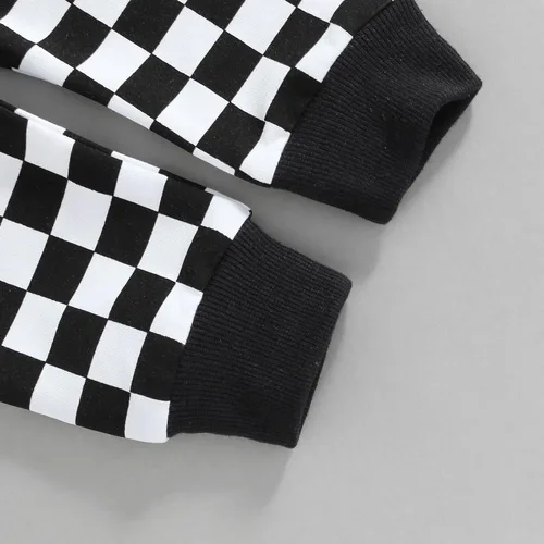 Vista 6 de Conjunto de 2 piezas de sudadera con capucha y pantalones deportivos para bebés y niños pequeños, ropa de otoño e invierno