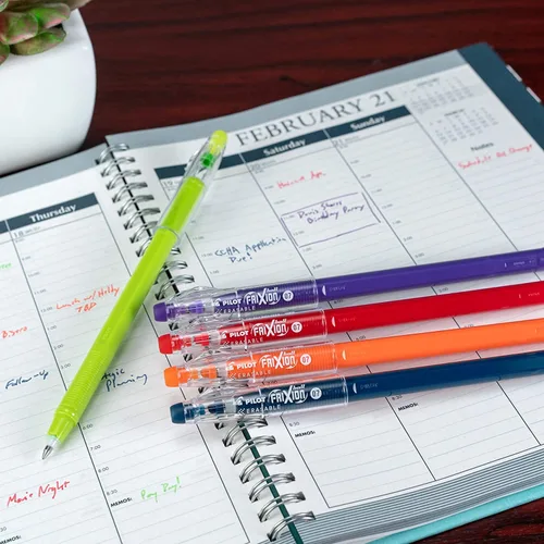 Vista 6 de PILOT FriXion ColorSticks - Bolígrafo de tinta de gel borrable, punta fina de 0.7 mm, negro, paquete de 1, bolígrafo borrable - Ideal