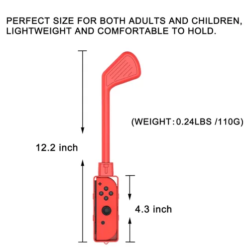 Vista 5 de Golf Clubs2 Pack SetCompatible with Mario Golf Super Rush , For Switch Game