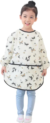Vista 14 de Plie Kids Waterproof Art Smock – Long Sleeve Apron for Painting, Baking, Sensory Play (Ages 1–10)