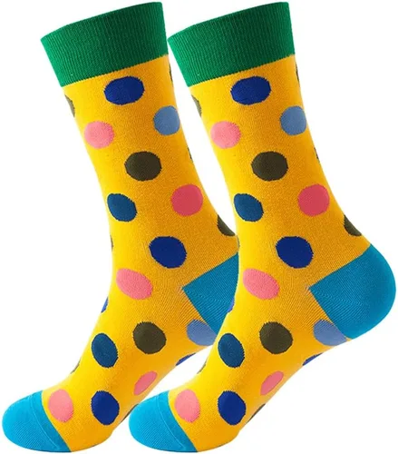 Vista 6 de Calcetines de vestir coloridos para hombre, calcetines divertidos y divertidos con estampados de estilo casual loco para hombre
