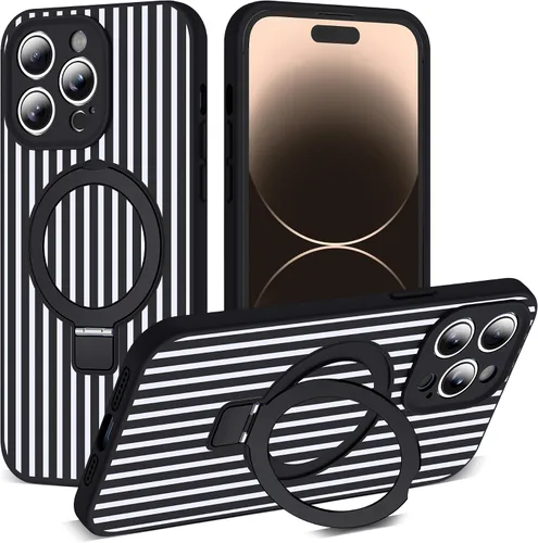 Vista 88 de SKYLMW Funda diseñada para iPhone 11 con soporte magnético invisible Compatible con Mag-Safe, a prueba de caídas de grado militar, a prueba