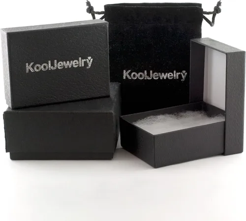 Vista 6 de Kooljewelry Collar de cadena cubana de Miami con relleno de oro amarillo macizo de 14 quilates para hombres y mujeres