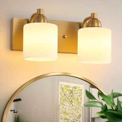 Vista 9 de Mecgirn Apliques de Pared de Vidrio Esmerilado Níquel Cepillado, Paquete de 1 Luminarias de Pared Interiores Cableadas para Sala de Estar, Pasillo