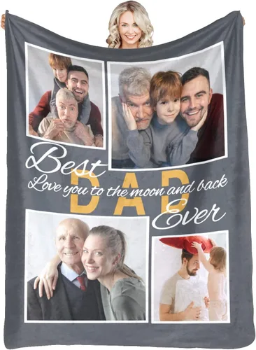 Vista 31 de Manta personalizada con fotos, mantas personalizadas con imagen para madre, padre, niños, hermana, amigos, parejas, cumpleaños, 1 foto, 30 x 40