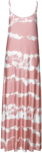 Vista 5 de anuyalue Vestidos de verano para mujer 2023 con estampado de rayas, vestido largo con tirantes delgados, vestido de cuello en V, sexy, casual