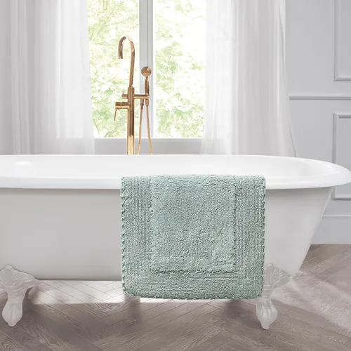 Vista 6 de Laura Ashley Ruffle tapete para baño de algodón de 17 x 24 pulgadas