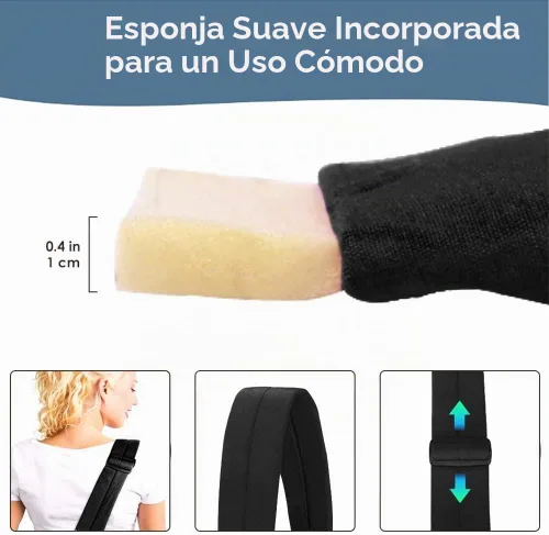 Vista 5 de Lukovee Correa para Mascotas, Correa para Perros Sin Manos, Correa Ajustable con Correa Acolchada, Bolsa de Hombro Transpirable de Algodón, Bolsa