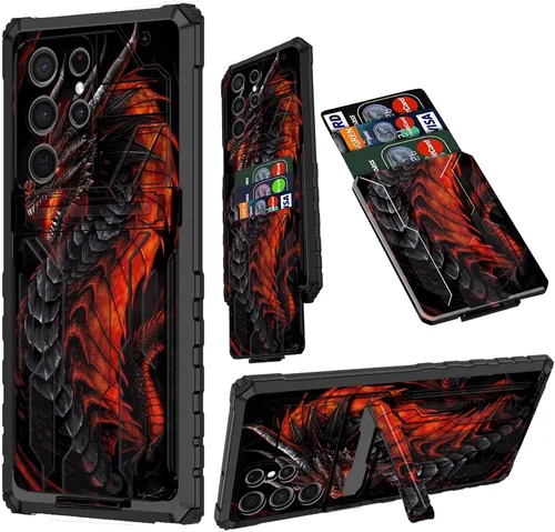 Vista 73 de Funda para Samsung A13 5G, Galaxy A13 5G con tarjetero desmontable atril resistente a prueba de golpes funda protectora para Samsung Galaxy A13 Gato