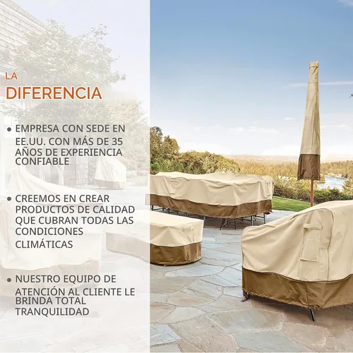Vista 2 de Classic Accessories Veranda - Funda resistente al agua de 21 pulgadas para columna de fuego de patio, fundas para muebles de patio