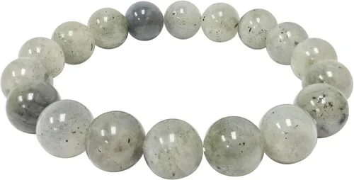 Vista 488 de Gem Avenue Handmade Round Bead Stretch Bracelet Unisex Natural Stone Beaded Jewelry for Men & Women, Elastic Wristband for Daily Wear