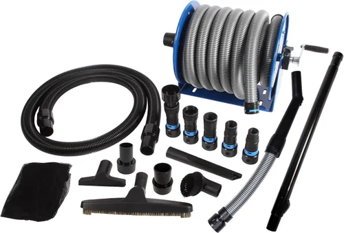 Vista 8 de Cen-Tec Systems Adaptadores de herramientas eléctricas de recolección de polvo de clic rápido y kit de carrete de manguera para aspiradoras