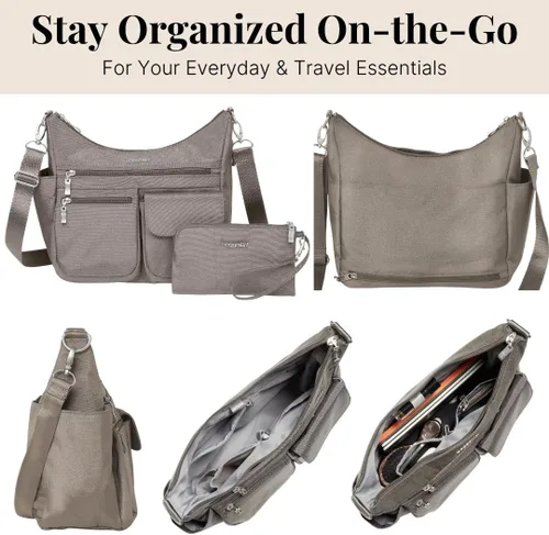 Vista 47 de Baggallini Modern Everywhere Crossbody Women 11x9x4.5 RFID Hobo Bag
