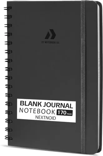 Vista 20 de Nextnoid Cuaderno de espiral forrado para mujeres y hombres, tamaño A5 (5.8 x 8.3 pulgadas), 170 páginas, cuadernos de tapa dura para trabajo y toma
