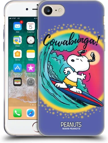 Vista 218 de Head Case Designs Funda de gel con licencia oficial de Peanuts Beach Surf Snoopy Boardwalk Airbrush [protección de grado militar] compatible