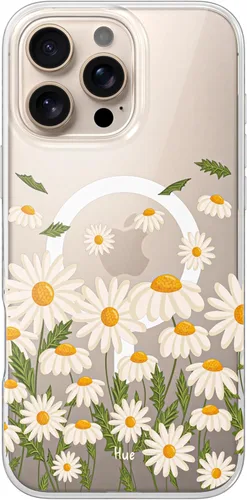 Vista 59 de LONLI Hue - para iPhone 15 Pro Max [Compatible con Magsafe] - Funda de teléfono floral dorada - [Amortiguador de 360°] - Funda de teléfono linda