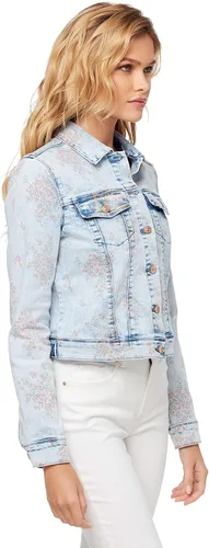 Vista 2 de Jessica Simpson Chaqueta vaquera con estampado animal de peonía para mujer