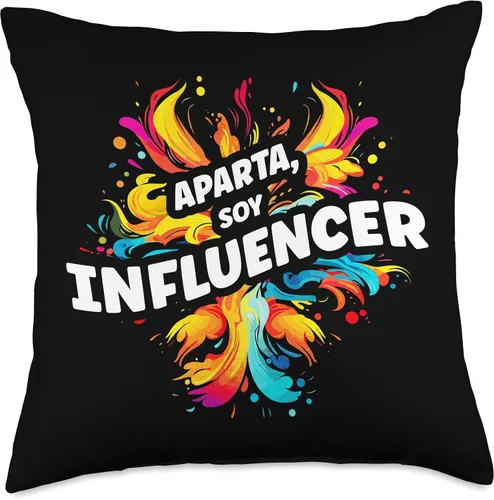 Vista 4 de Accesorios y Ropa Divertida Para Influencers Fun Design Move Over, I'm an Influencer. Almohada de tiro (16 x 16 pulgadas), multicolor