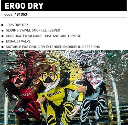 Vista 2 de Mares Italian Design Premium Collection Ergo Dry Snorkel