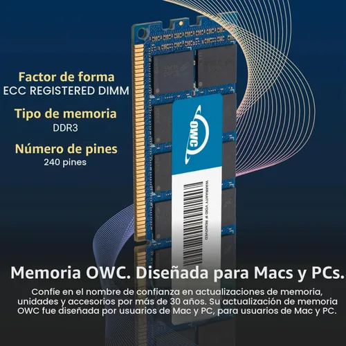 Vista 3 de OWC Memoria 16GB DDR3 ECC Registrado CL13 PC3-14900 1866MHz RAM