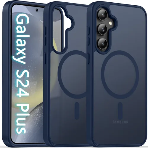 Vista 10 de Oterkin Funda magnética para Samsung Galaxy A17 mate, funda de teléfono A17 compatible con MagSafe esmerilada, translúcida, a prueba de golpes Negro