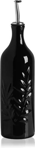 Vista 18 de Sweejar Botella dispensadora de aceite de oliva de cerámica de 20 onzas de alivio opaco que protege para reducir la oxidación, adecuada para Beige