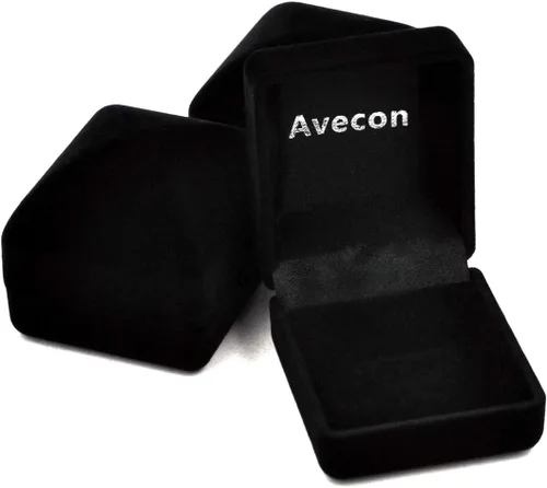 Vista 7 de AVECON Anillo de compromiso de corte princesa de 1.35 quilates de plata de ley 925 para mujer, juego de anillos de boda de circonita cúbica, tallas