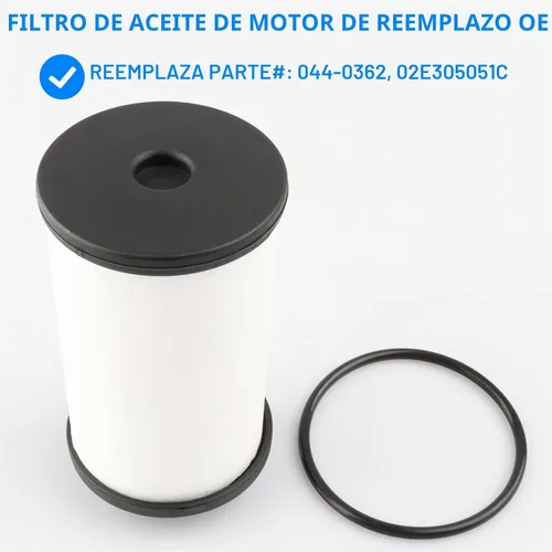 Vista 2 de Filtro de aceite, reemplaza 044-0362, 02E305051C Compatible con transmisión DSG de VW Audi - 2006-2018 A3, 2004-2018 TT Beetle, 2009-2017 CC Passat