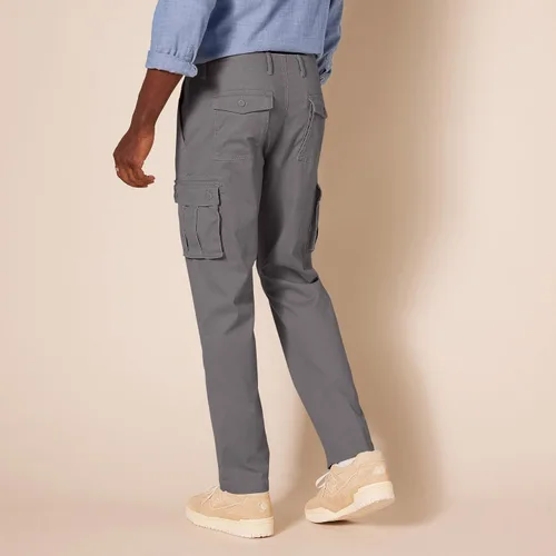 Vista 3 de Amazon Essentials - Pantalones cargo elásticos de corte recto para hombre (disponibles en tallas grandes y altas)