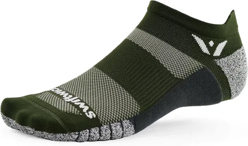 Vista 13 de Swiftwick - Calcetines antideslizantes para correr FLITE XT invisibles, calcetines de golf, máxima estabilidad Negro