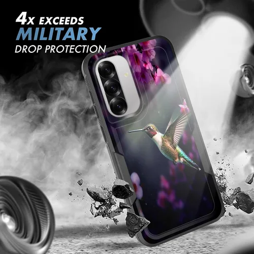 Vista 695 de Funda para Galaxy A14 5G, resistente de doble capa híbrida de policarbonato duro, goma suave, a prueba de golpes, funda protectora resistente