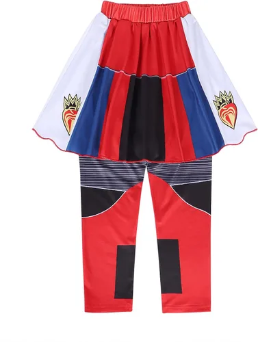 Vista 6 de HenzWorld Disfraz de princesa Mal Evie para niñas disfraz de Navidad fiesta de cumpleaños cosplay peluca de ropa de dragón