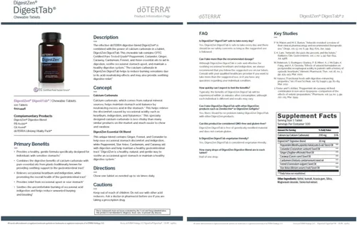 Vista 5 de DoTerra - DigestZen DigestTab - 100 tabletas masticables