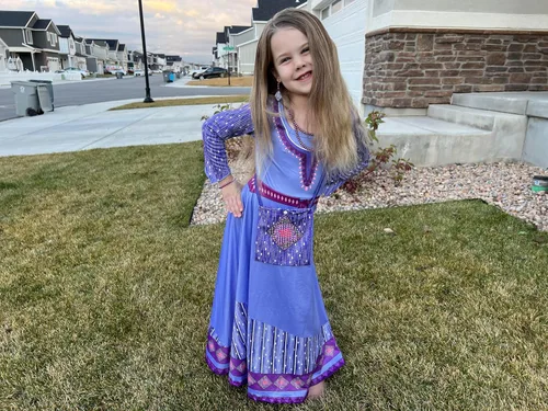 Vista 3 de Princess Asha Costume for Girls Wish Asha Dress Up Kids Cosplay Outfits for Christmas Party (Please Order ONE SIZE DOWN)