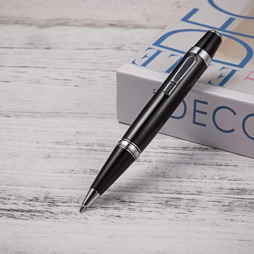 Vista 2 de Mini bolígrafo de metal para escritura suave, 0.039 in, tinta negra, bolígrafo de firma para hombres, mujeres, escuela, oficina, negocios