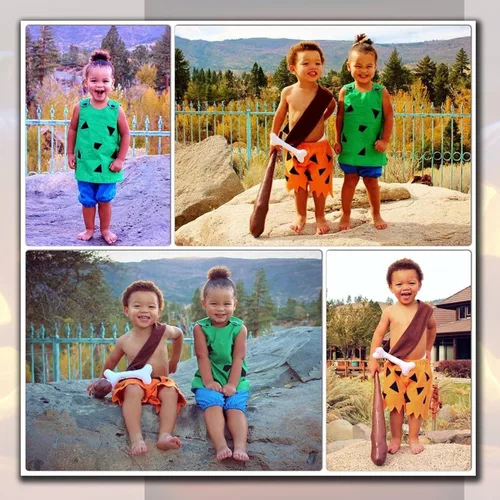 Vista 8 de Luke and Lulu Caveman Pebbles Bam Bam - Disfraz para niñas y niños pequeños