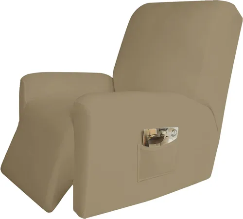 Vista 54 de Easy-Going - Funda elástica de microfibra para sofá reclinable seccional, suave vellón ajustable a tu sofá de 2 cuerpos, lavable, protector