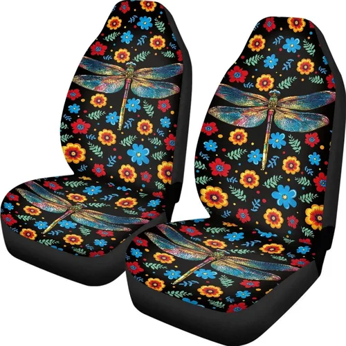Vista 29 de UNICEU Juego de 2 fundas de cojín para asiento de automóvil, diseño de calavera gótica negra, lavable, accesorios interiores antideslizantes