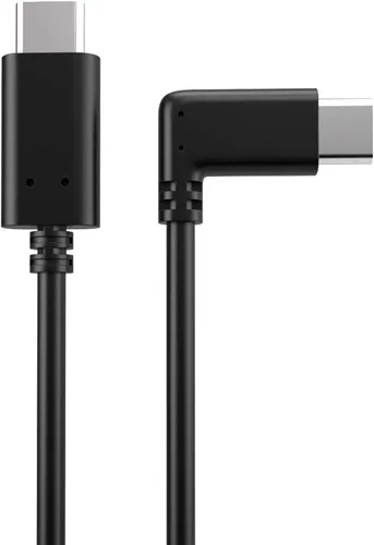 Vista 6 de Cable USB C a USB C compatible con Oculus Quest 2Quest transferencia de datos de alta velocidad de 90 grados y cable de carga rápida